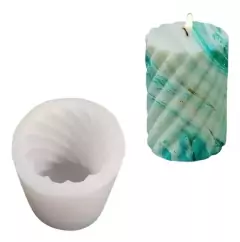Molde De Silicona Cilindro Mediano Espiral Rayas - Ideal Velon - comprar online