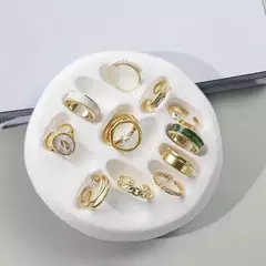 Molde Silicona Exhibidor De Anillos Para Resina, Yeso - Lua Distribuidora