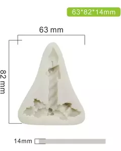 Molde De Silicona Vela Con Muerdago Para Resina, Porcelana - comprar online