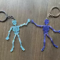 Imagen de Molde Silicona Esqueleto Calavera Ideal Llavero, Resina