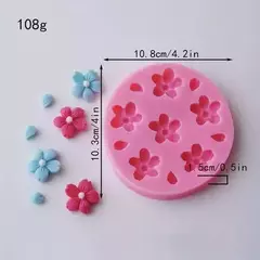 Molde De Silicona Flores Resina, Porcelana, Etc