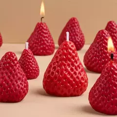 Molde Silicona Frutilla Ideal Velas, Jabón, Yeso - Lua Distribuidora
