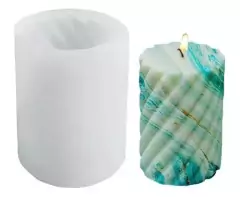 Molde De Silicona Cilindro Mediano Espiral Rayas - Ideal Velon