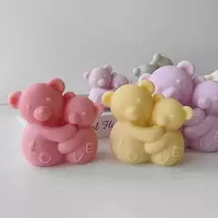 Molde Silicona Osos Abrazados Jabón, Velas, Resina, Yeso - tienda online
