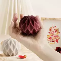 Molde Silicona Esfera Geométrica 3d Para Resina, Jabon