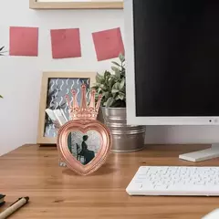 Imagen de Molde Silicona Portaretrato Corona Corazón Resina, Yeso