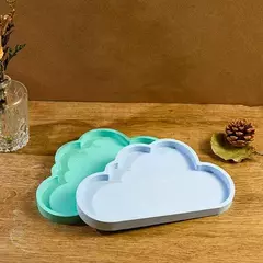 Molde Silicona Bandeja Nube Para Resina, Yeso