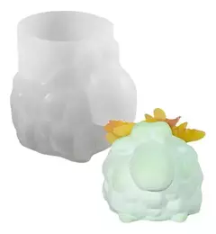 Molde De Silicona Oveja Maceta, Porta Velas Resina, Yeso en internet
