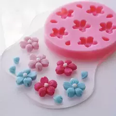 Molde De Silicona Flores Resina, Porcelana, Etc - comprar online