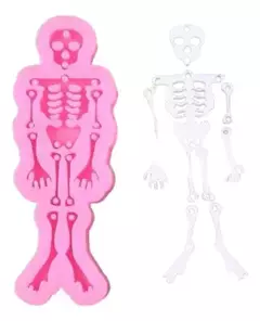 Molde Silicona Esqueleto Calavera Ideal Llavero, Resina