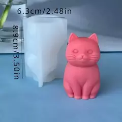 Molde Silicona Gato Sentado Velas, Jabón, Resina, Yeso en internet