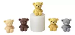 Molde De Silicona Oso Peluche 3d Ideal Velas, Jabones, Yeso