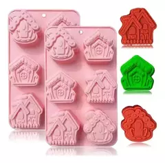 Molde Silicona Casitas Ideal Velas, Resina, Repostería, Etc.