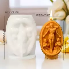 Molde Silicona Cristo En La Cruz Resina, Yeso, Velas, Jabón - comprar online