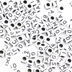Cuencas De Letras Plasticas Para Pulseras, Collares, Bijou, Etc. - Lua Distribuidora