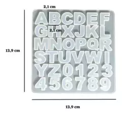 Molde Silicona Abecedario Letras Y Números Resina en internet