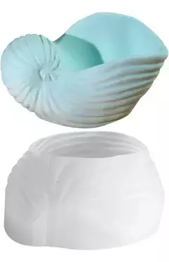 Molde Silicona Caracol De Mar Maceta Porta Velas Resina - tienda online