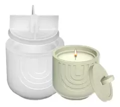 Molde De Silicona Porta Vela, Contenedor, Resina, Yeso