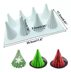 Molde De Silicona Pinos X8 Ideal Velas, Resina, Etc. - comprar online