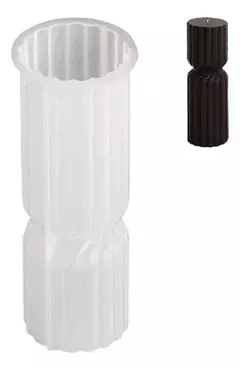 Molde Silicona Rayado Retorcido Grande Resina, Velas
