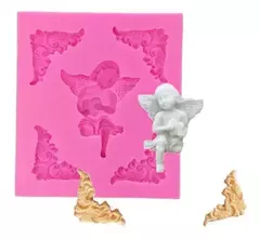 Molde Silicona Moldura Esquinero Y Ángel,reposteria,resina en internet
