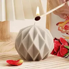 Molde Silicona Esfera Geométrica 3d Para Resina, Jabon - tienda online