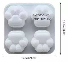 Molde Silicona Huellas X4 Especial Llaveros, Resina, Etc. - comprar online