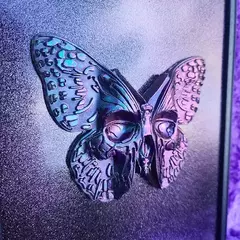 Imagen de Molde Silicona Mariposa Con Calavera Velas, Jabón, Yeso