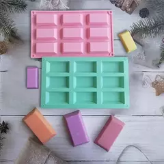 Molde Silicona Rectángulos Lingotes Para Jabones, Repostería - tienda online
