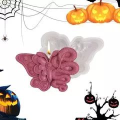 Molde Silicona Mariposa Con Serpiente Velas, Resina, Yeso - Lua Distribuidora