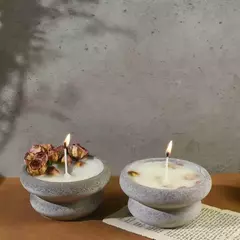 Molde Silicona Porta Vela Redondo Resina Cemento - Lua Distribuidora