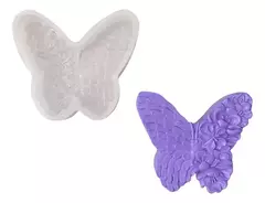 Molde Silicona Mariposa Con Pluma Y Flores Velas Resina Yeso - comprar online
