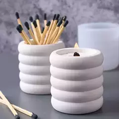 Molde de Silicona Flexible en Forma de Cilindro con Anillos – Ideal para Macetas, Porta Velas, Lapiceros y Proyectos de Resina, Yeso o Cemento en internet