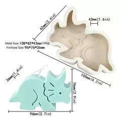 Molde Silicona Dinosaurio Triceratops Jabón, Vela, Resina en internet