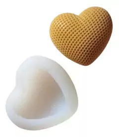 Molde De Silicona Corazón Panal Chico - comprar online