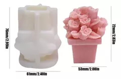 Molde Silicona Maceta Con Rosas Velas, Resina, Yeso, Etc en internet