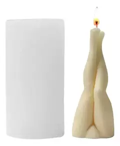 Molde Silicona Piernas Cruzadas Ideal Velas, Resina, Yeso