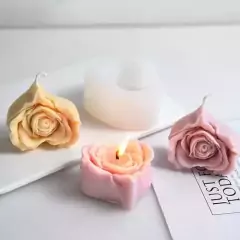 Molde De Silicona Rosa Formato Corazon en internet