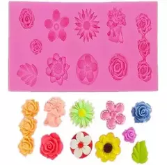 Molde Silicona Flores Variadas Para Velas, Jabones, Etc. en internet