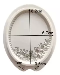 Molde Silicona Marco Guirnalda Flores Porcelana Fondant - comprar online