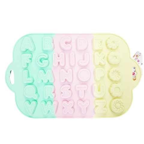 Molde Silicona Botones Abecedario Resina