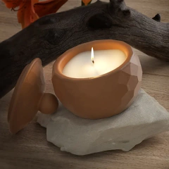 Molde Silicona Tarrito Facetado Grande Con Tapa Yeso, Resina - tienda online