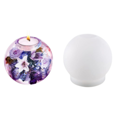 Molde Esfera Grande De Silicona Ideal Para Resina Y Vela