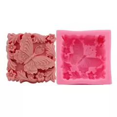 Molde de Silicona Cuadrado Mariposa - comprar online