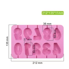 Molde Silicona Números Con Rosas en internet