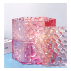 Molde De Silicona Alhajero Hexagonal Diamantado Texturado - comprar online