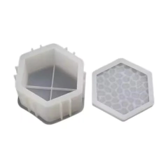 Molde De Silicona Alhajero Grande Hexagonal Diamantado Texturado - comprar online