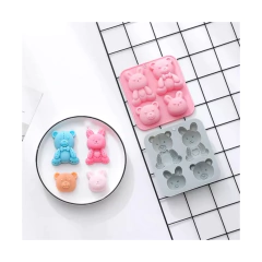 Molde De Silicona Osos y Conejos - Especial Para Jabones - Lua Distribuidora