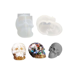 Molde De Silicona Calavera Craneo 3D - Ideal Resina, yeso, etc.