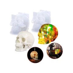 Molde De Silicona Calavera Craneo 3D - Ideal Resina, yeso, etc. - comprar online